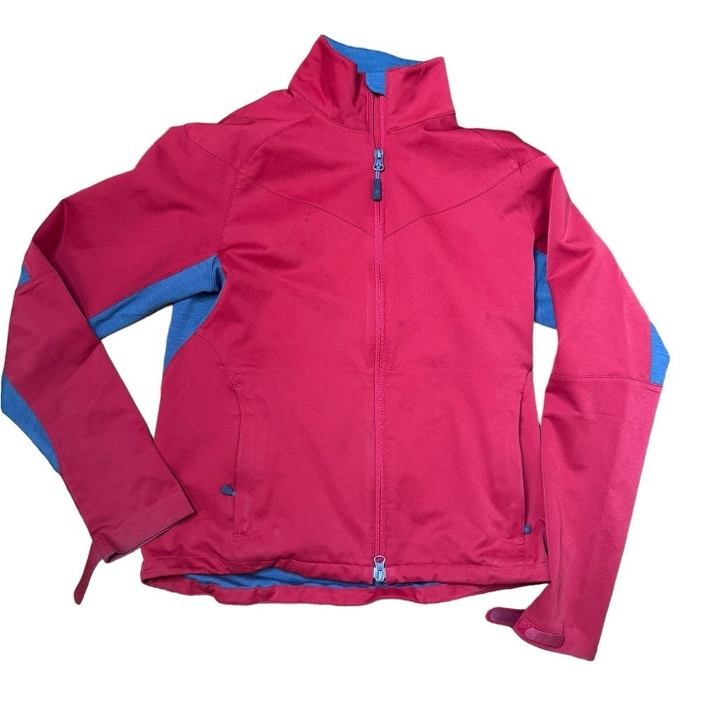 IBEX Vertigo Red Grey Climawool Full Zip Jacket sz Small